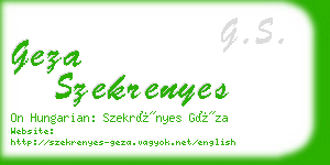 geza szekrenyes business card